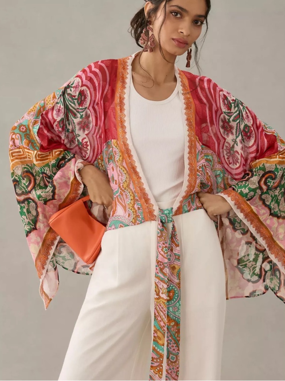 🆕 By Anthropologie Baroque Paisley Print Short Kimono OS